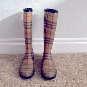 Burberry Rubber Mid-Calf Rain Boot